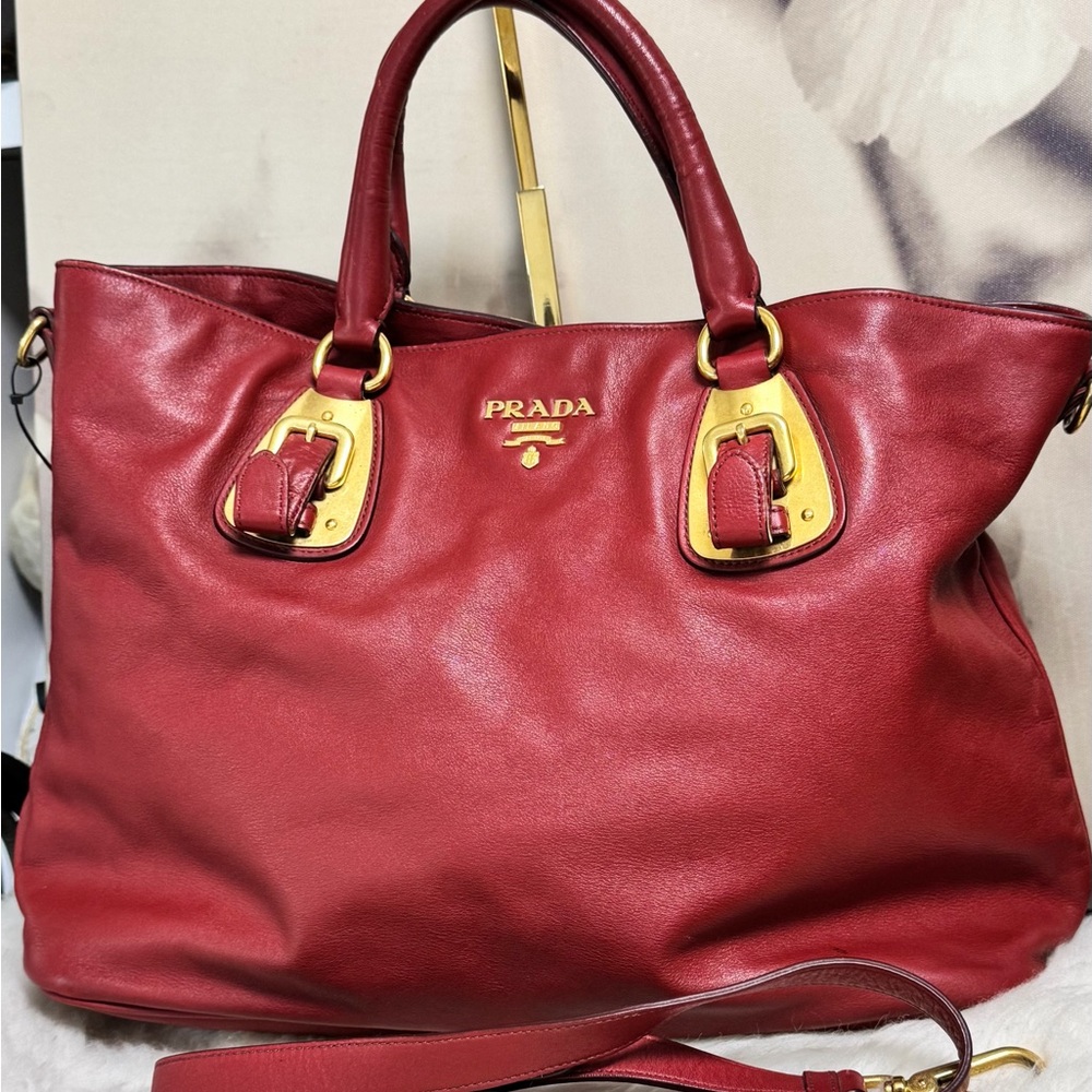 Prada Scarlet Leather Handbag